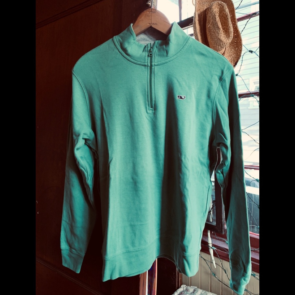 Vineyard Vines dusty green Shep pullover kids XL